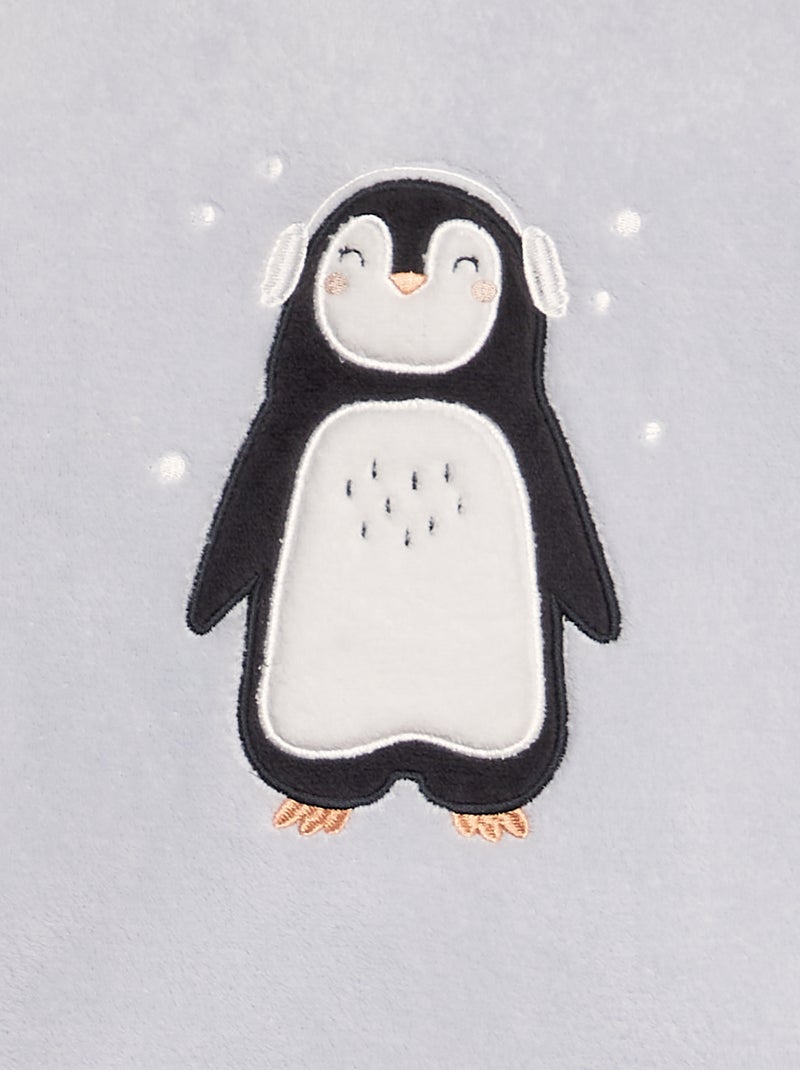 Ensemble pyjama polaire 'pingouin' - 2 pièces Bleu - Kiabi