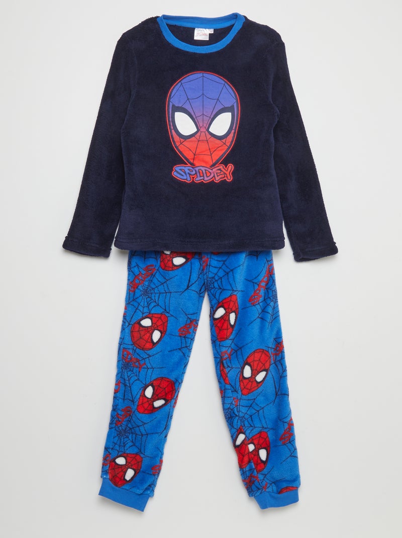 Ensemble pyjama polaire 'Spider-man' - 2 pièces Bleu - Kiabi
