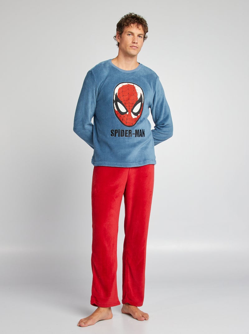 Ensemble pyjama polaire 'Spider-man' Bleu - Kiabi