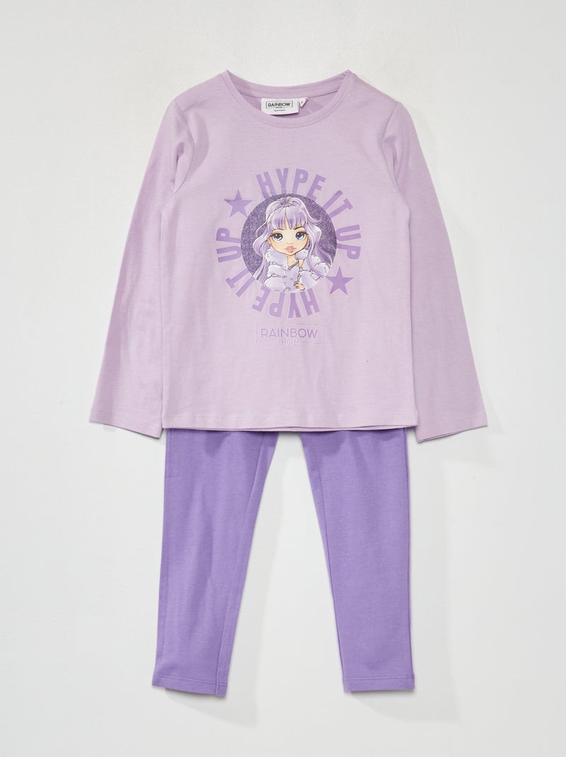 Ensemble pyjama 'Rainbow High' - 2 pièces Violet - Kiabi