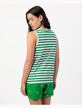 Ensemble pyjama sans manches pour femme PEANUTS, équipe de golf