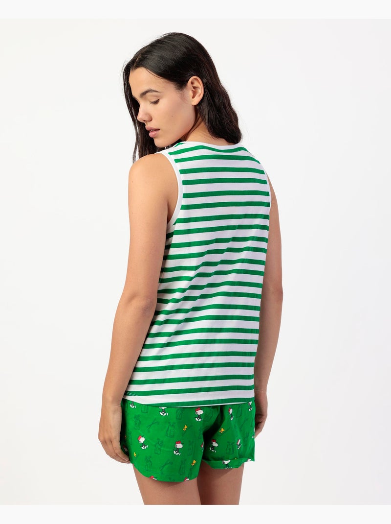 Ensemble pyjama sans manches pour femme PEANUTS, équipe de golf Vert - Kiabi