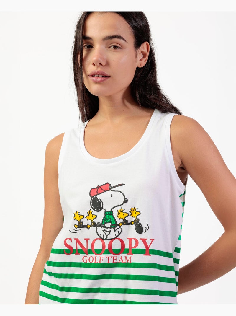 Ensemble pyjama sans manches pour femme PEANUTS, équipe de golf Vert - Kiabi