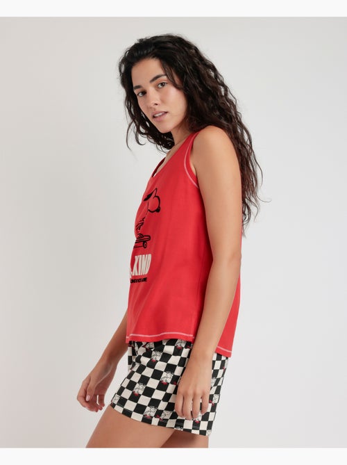 Ensemble pyjama sans manches pour femme PEANUTS Skate Is Not A Crime - Kiabi Ensemble pyjama sans manches pour femme PEANUTS Skate Is Not A Crime - Kiabi