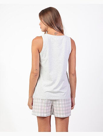 Ensemble pyjama sans manches pour femme, Relax and Listen