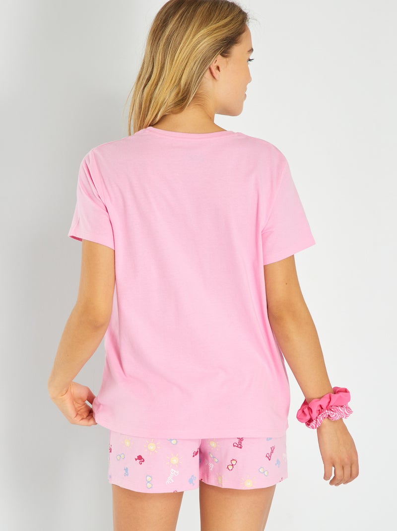 Ensemble pyjama short - 2 pièces 'Barbie' Rose - Kiabi