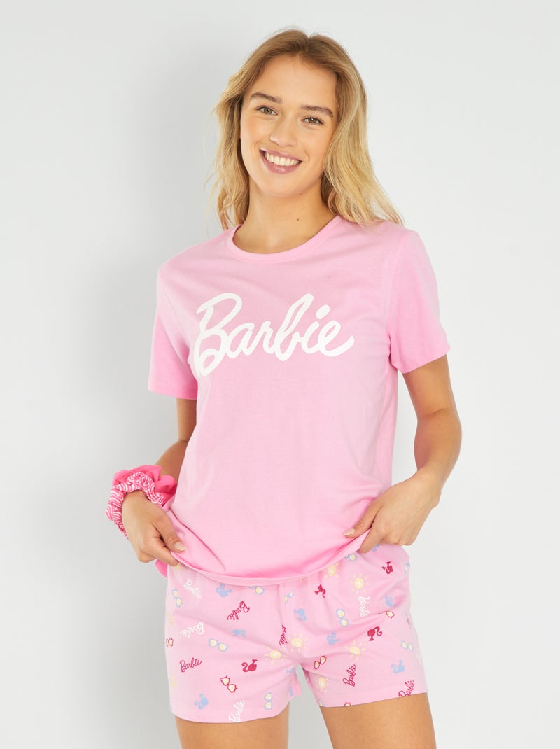 Ensemble pyjama short - 2 pièces 'Barbie' Rose - Kiabi