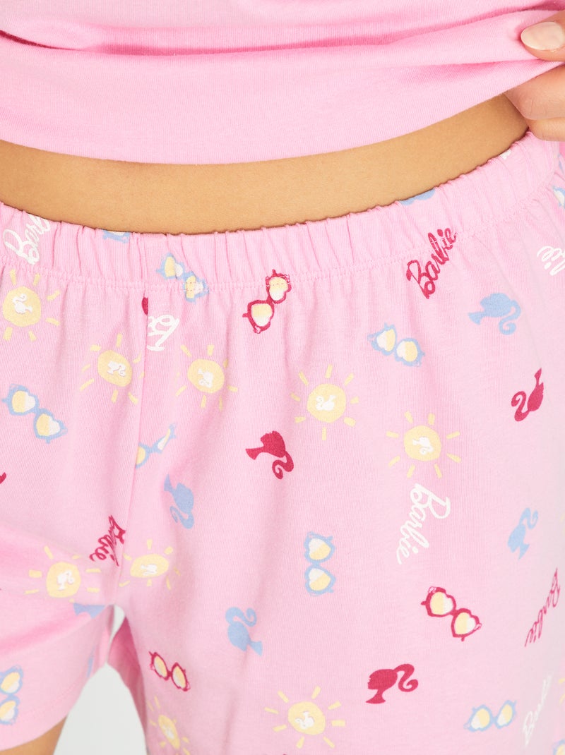 Ensemble pyjama short - 2 pièces 'Barbie' Rose - Kiabi