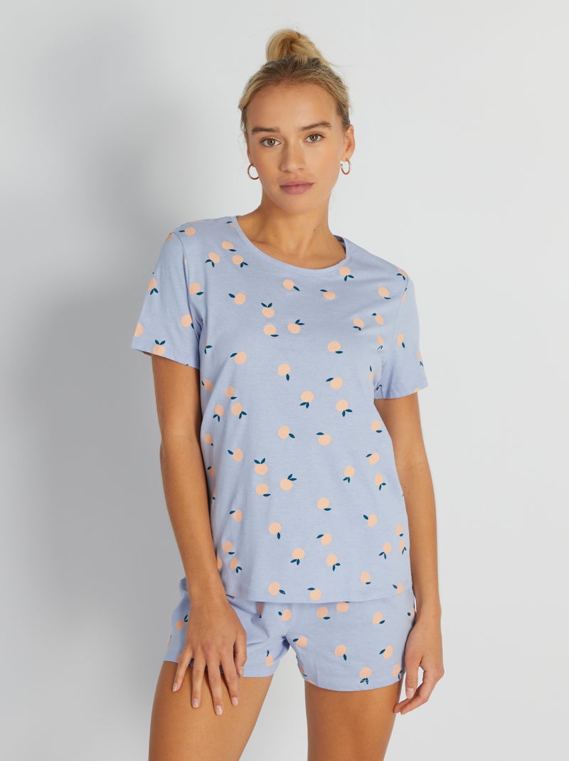 Ensemble pyjama short Bleu - Kiabi