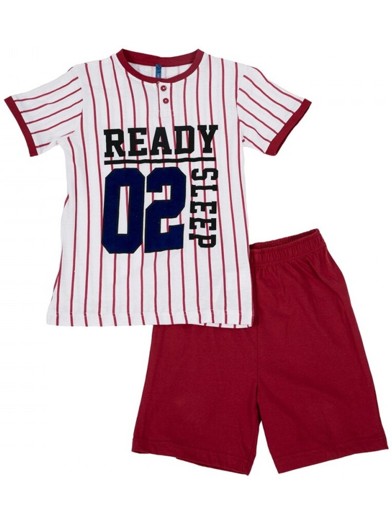 Ensemble pyjama short garçon Rouge - Kiabi