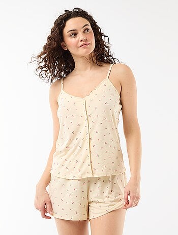 Ensemble pyjama short imprimé - 2 pièces