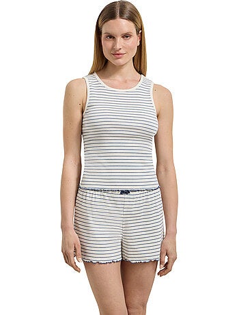 Ensemble pyjama short jersey Slow Days Fresh Vibes