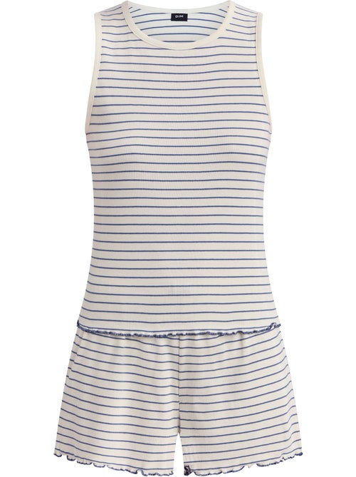 Ensemble pyjama short jersey Slow Days Fresh Vibes - Kiabi Ensemble pyjama short jersey Slow Days Fresh Vibes - Kiabi