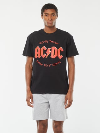 Ensemble pyjama short + t-shirt 'AC/DC' - 2 pièces