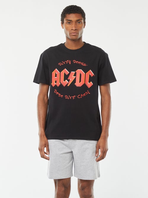 Ensemble pyjama short + t-shirt 'AC/DC' - 2 pièces - Kiabi