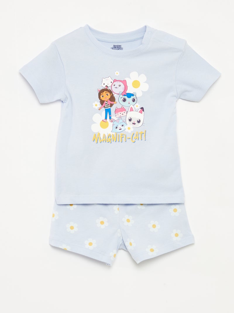 Ensemble pyjama short + t-shirt 'Gabby et la maison magique' - 2 pièces BLEU - Kiabi