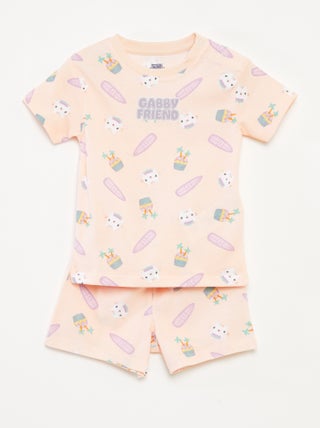 Ensemble pyjama short + t-shirt 'Gabby et la maison magique' - 2 pièces