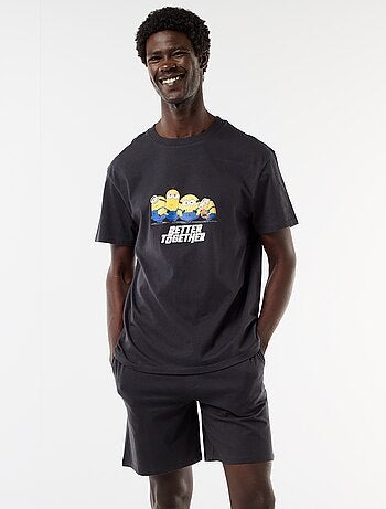 Ensemble pyjama short + t-shirt 'Minions' - 2 pièces