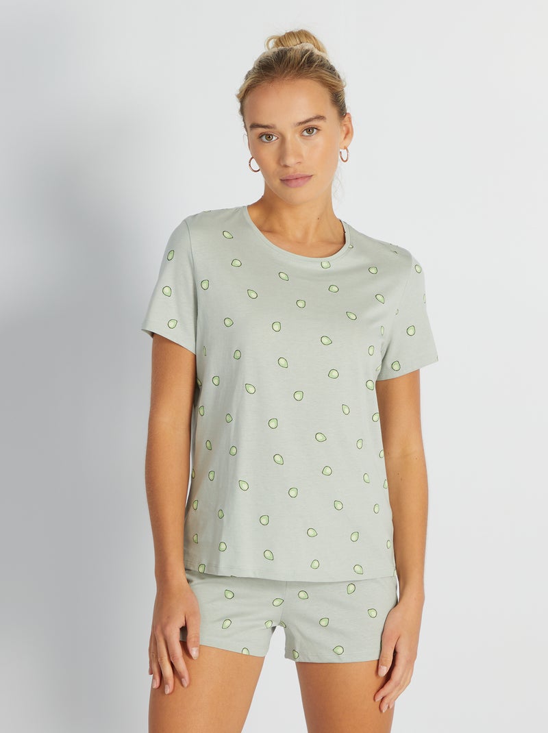 Ensemble pyjama short Vert - Kiabi