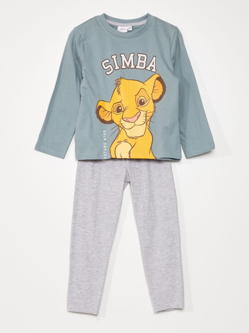 Ensemble pyjama 'Simba' - 2 pièces vert/gris - Kiabi