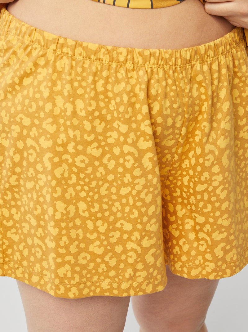 Ensemble pyjama 'Simba' t-shirt + short - 2 pièces Moutarde - Kiabi