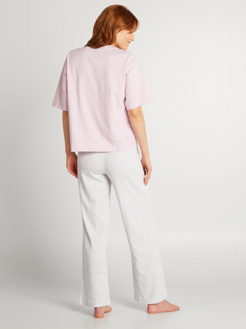 Pyjama Allaitement Femme Bartiris - Ensemble T-Shirt + Short Maternité Coton Confortable