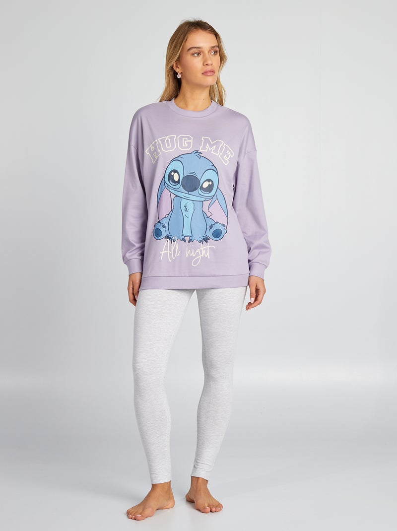 Ensemble pyjama 'Stitch' - 2 pièces Violet - Kiabi