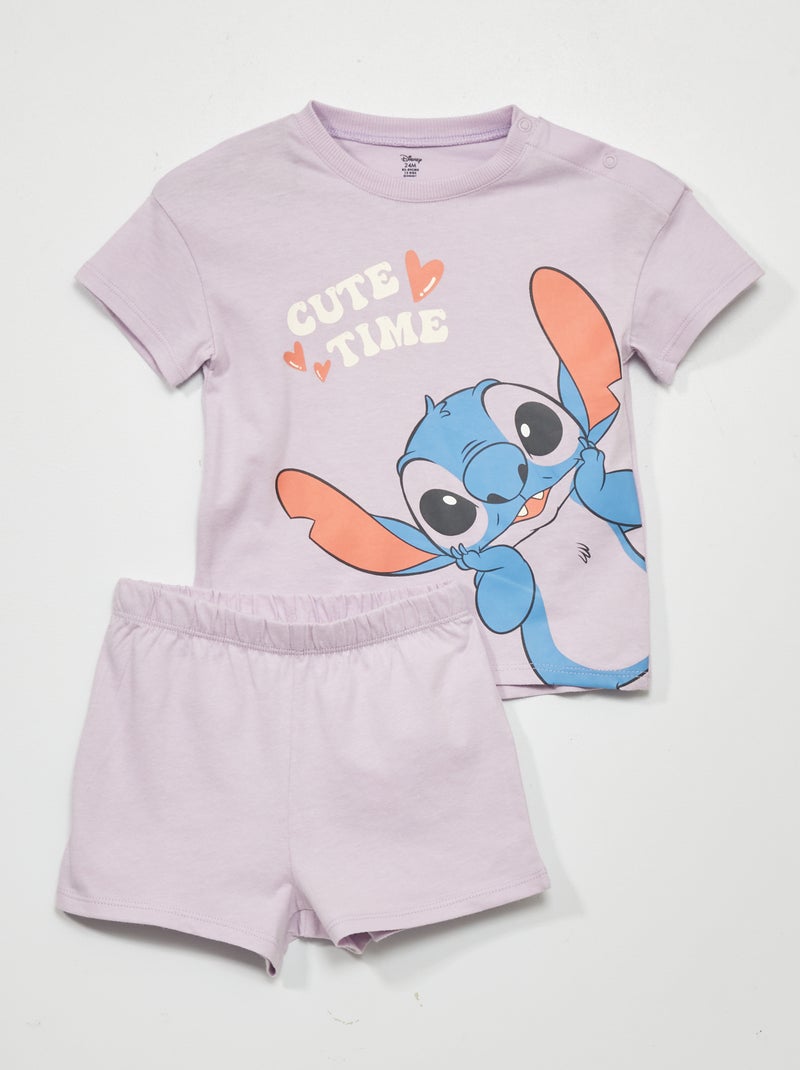 Ensemble pyjama 'Stitch' 'Disney' - 2 pièces Violet - Kiabi