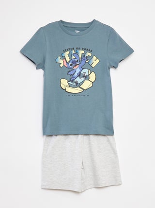 Ensemble pyjama 'Stitch' short + t-shirt - 2 pièces