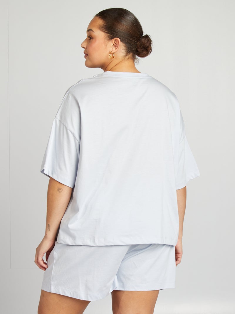 Ensemble pyjama 'Stitch' t-shirt + short - 2 pièces BLEU - Kiabi