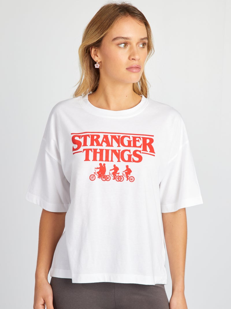 Ensemble pyjama 'Stranger Thing' t-shirt + legging - 2 pièces Blanc - Kiabi