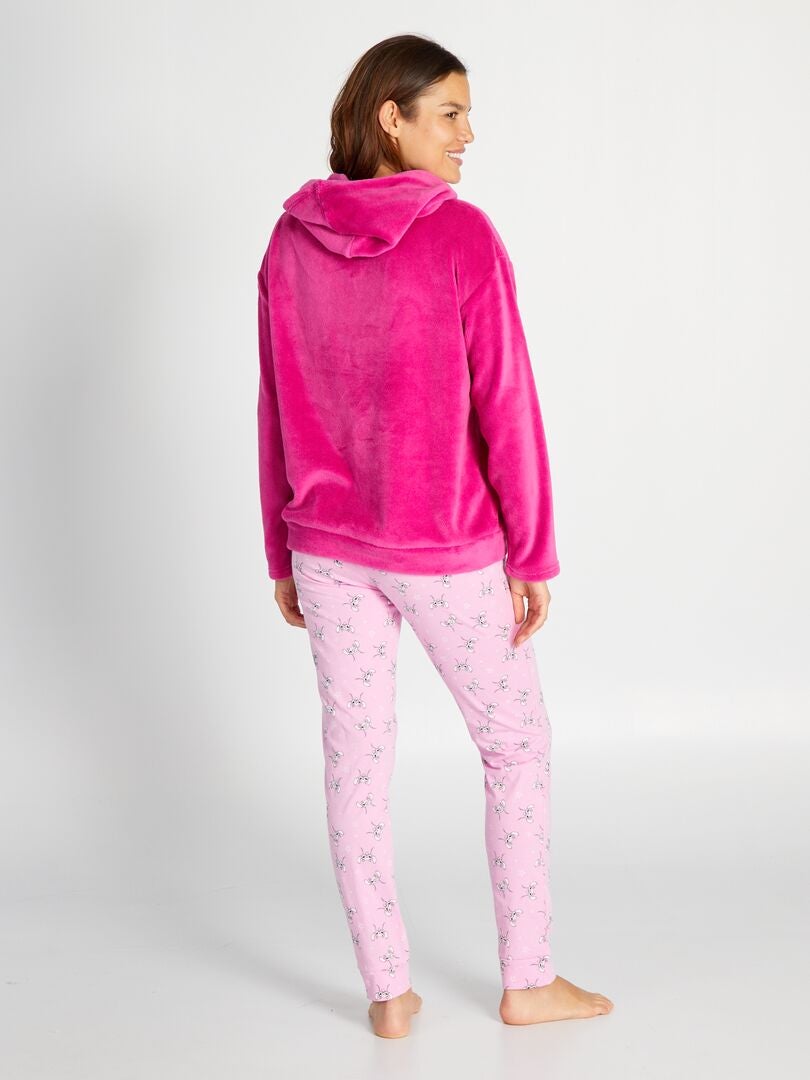 Sweat en polaire 'Stitch' 'Disney' - Rose - Kiabi - 20.00€