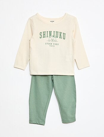 Ensemble pyjama t-shirt + legging imprimé - 2 pièces