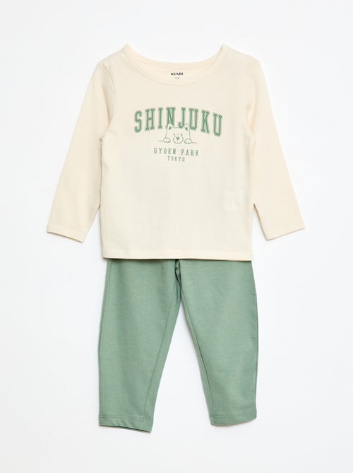 Ensemble pyjama t-shirt + legging imprimé - 2 pièces - Kiabi