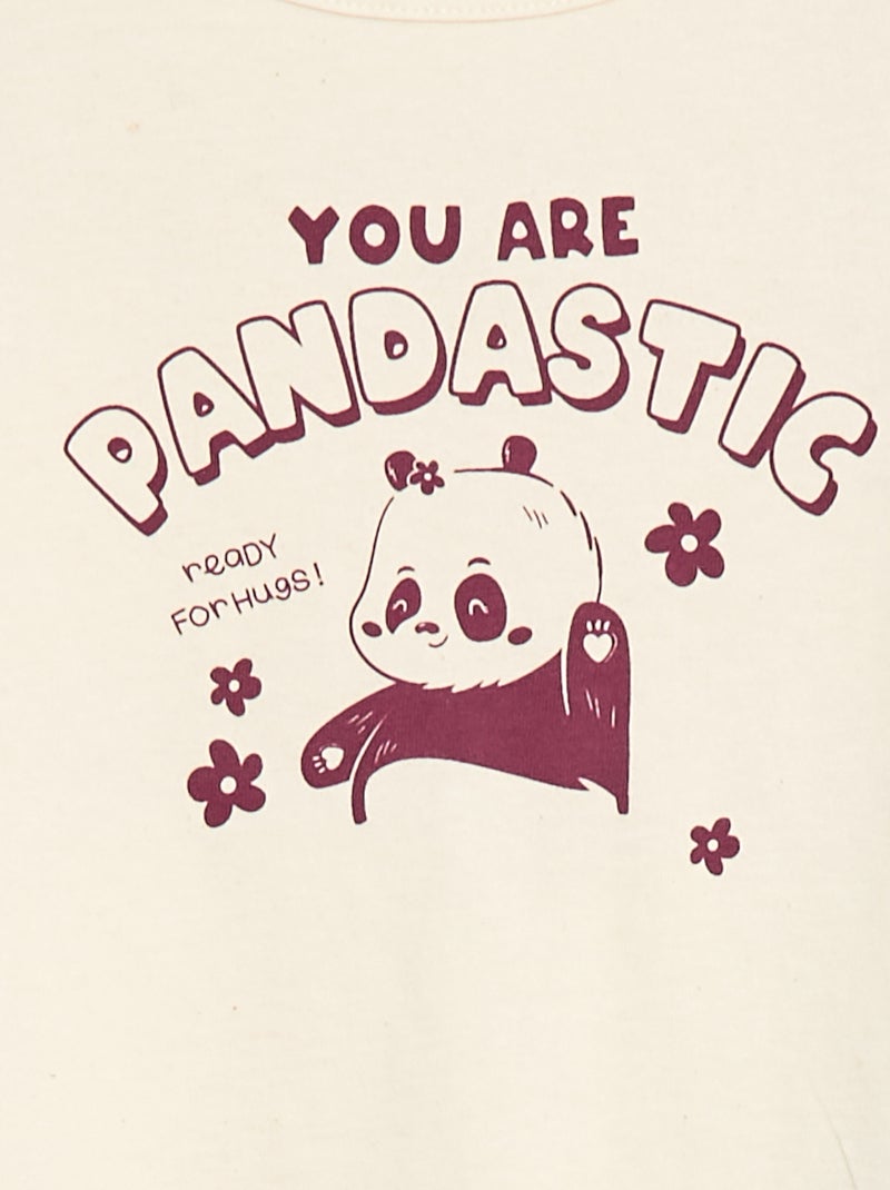 Ensemble pyjama t-shirt + legging imprimé - 2 pièces Beige - Kiabi