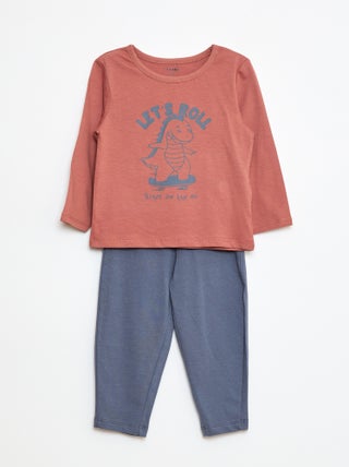 Ensemble pyjama t-shirt + legging imprimé - 2 pièces