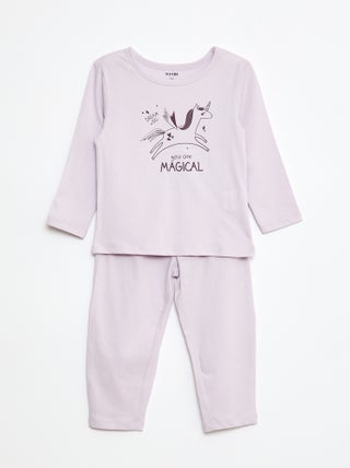 Ensemble pyjama t-shirt + legging imprimé - 2 pièces