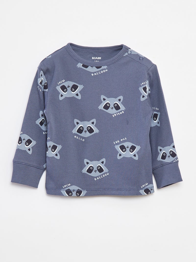 Ensemble pyjama t-shirt + pantalon - 2 pièces Bleu - Kiabi