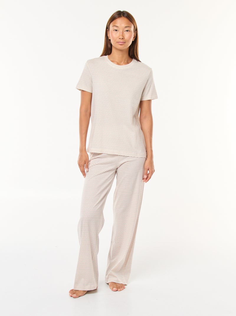 Ensemble pyjama t-shirt + pantalon - 2 pièces Bleu - Kiabi