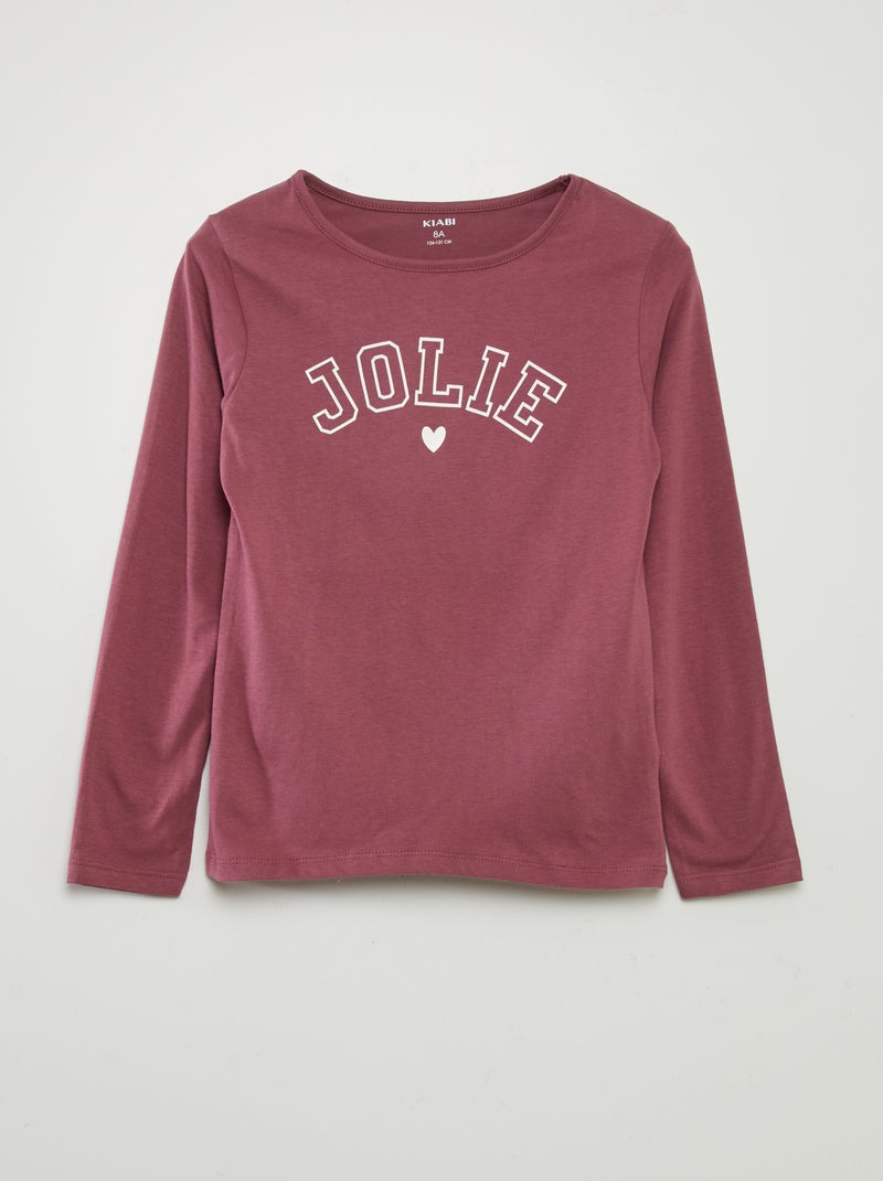 Ensemble pyjama t-shirt + pantalon - 2 pièces Rose - Kiabi