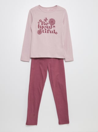 Ensemble pyjama t-shirt + pantalon - 2 pièces