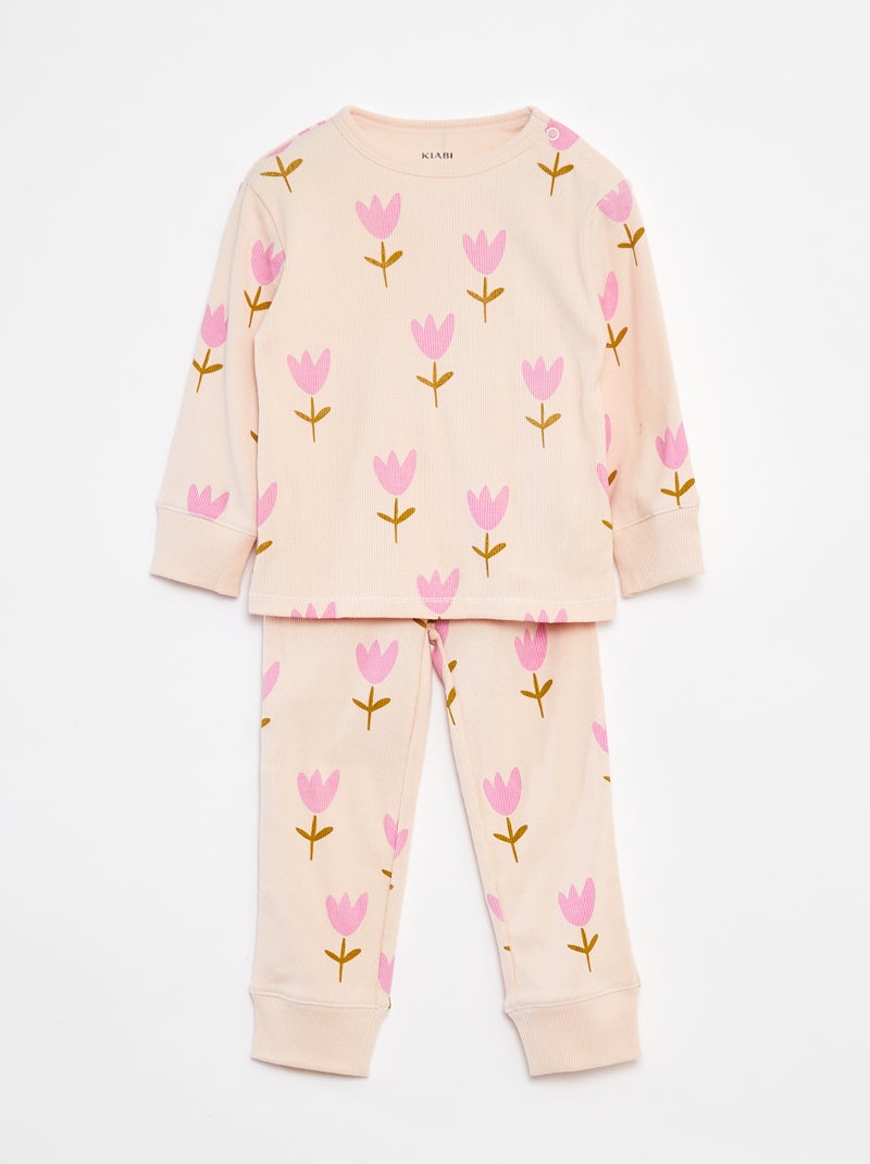 Ensemble pyjama t-shirt + pantalon - 2 pièces Rose - Kiabi