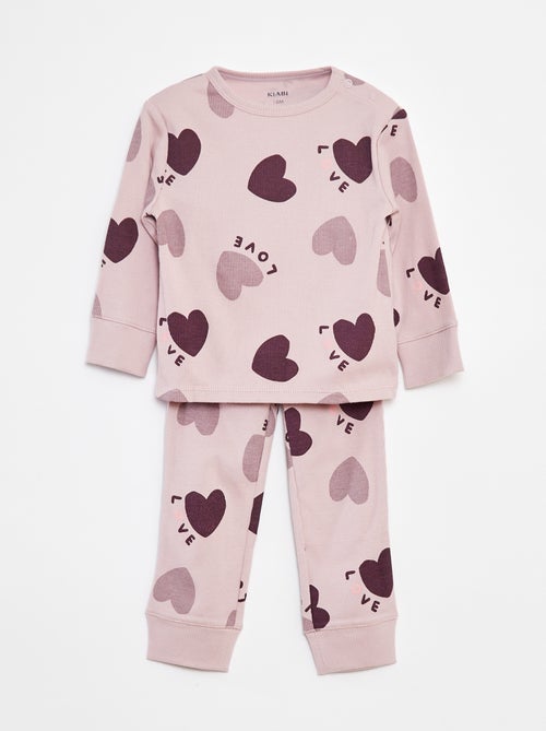 Ensemble pyjama t-shirt + pantalon - 2 pièces - Kiabi