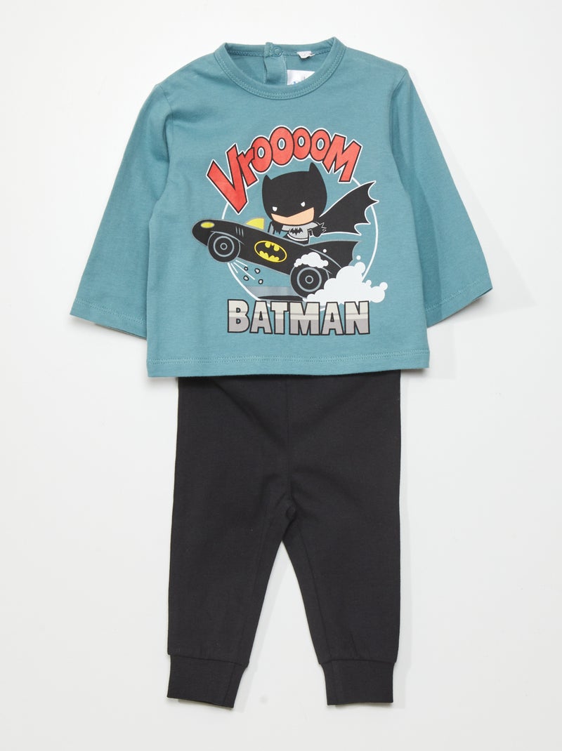 Ensemble pyjama t-shirt + pantalon 'Batman' - 2 pièces Bleu/noir - Kiabi