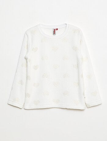 Ensemble pyjama t-shirt + pantalon en polaire - 2 pièces