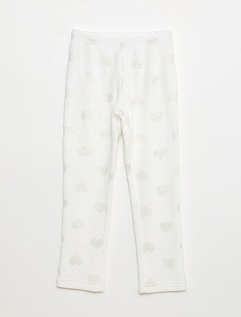 Ensemble pyjama t-shirt + pantalon en polaire - 2 pièces