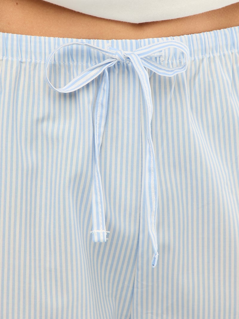 Ensemble pyjama t-shirt + pantalon en popeline 'Stitch' - 2 pièces Blanc - Kiabi