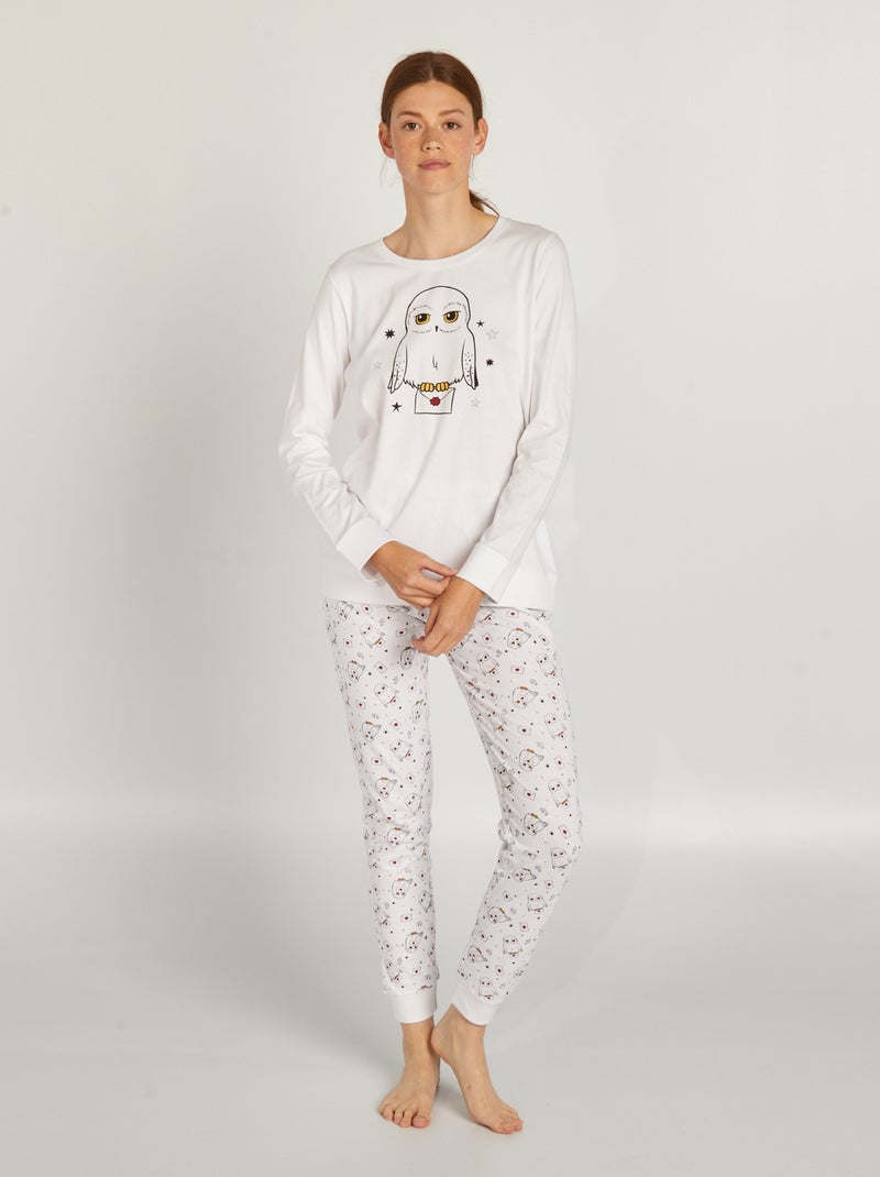 Ensemble pyjama t-shirt + pantalon 'Harry Potter' - 2 pièces blanc - Kiabi
