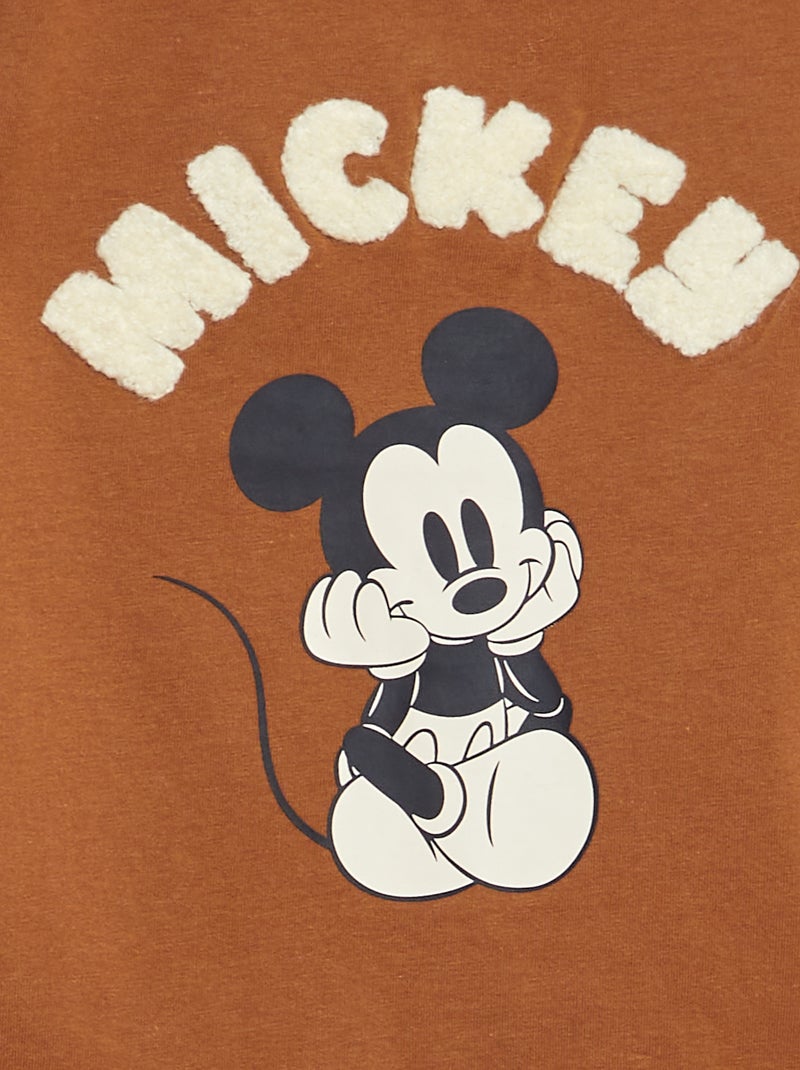 Ensemble pyjama t-shirt + pantalon 'Mickey' 'Disney' - 2 pièces Marron - Kiabi