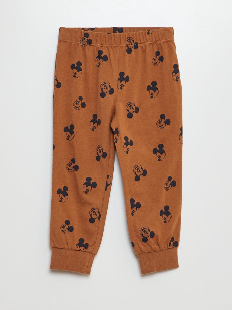 Ensemble pyjama t-shirt + pantalon 'Mickey' 'Disney' - 2 pièces Marron - Kiabi